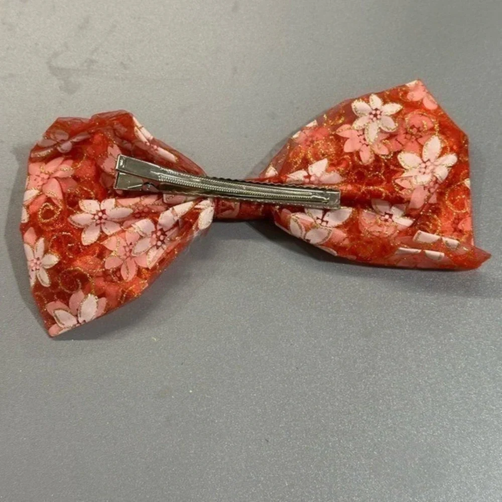 NEW‎ large girls hair bows clip accessory red 9 inch